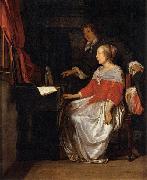 Gabriel Metsu Virginal Player oil painting artist